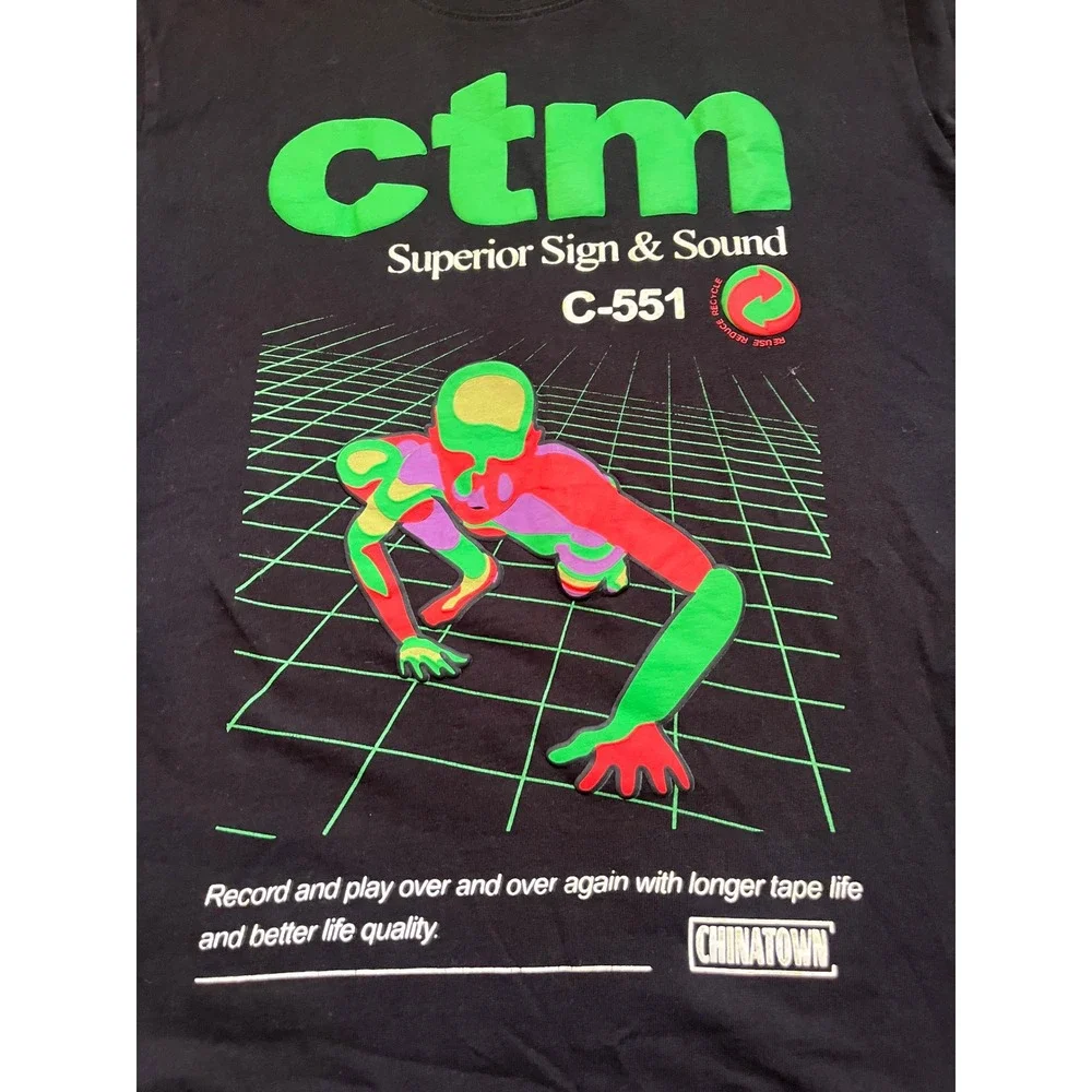 Chinatown Market CTM Superior Sign & Sound Graphic T-Shirt Black Mens Large